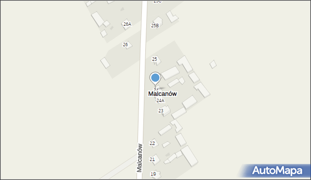 Malcanów, Malcanów, 24, mapa Malcanów