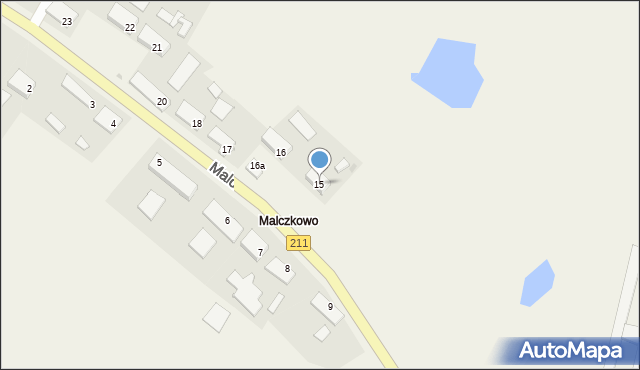 Malczkowo, Malczkowo, 15, mapa Malczkowo