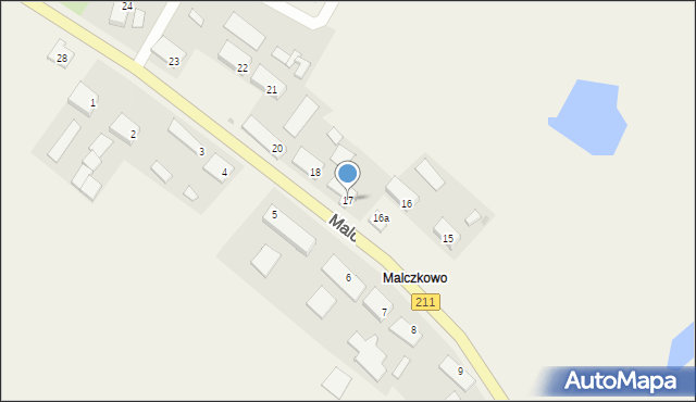 Malczkowo, Malczkowo, 17, mapa Malczkowo