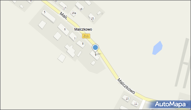 Malczkowo, Malczkowo, 9, mapa Malczkowo