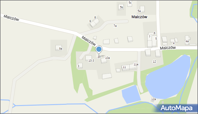 Malczów, Malczów, 10, mapa Malczów