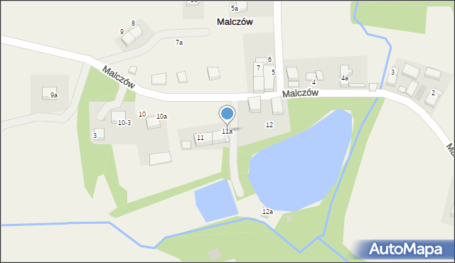 Malczów, Malczów, 11a, mapa Malczów