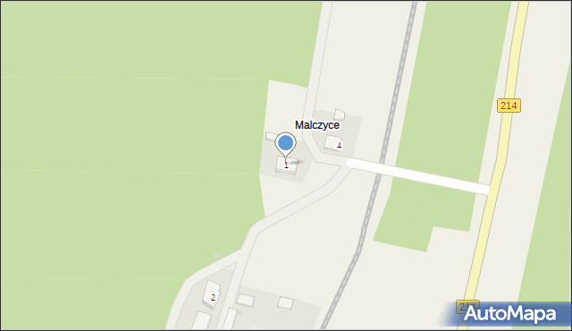 Malczyce, Malczyce, 1, mapa Malczyce
