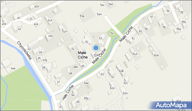 Małe Ciche, Małe Ciche, 52A, mapa Małe Ciche