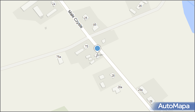 Małe Czyste, Małe Czyste, 27, mapa Małe Czyste