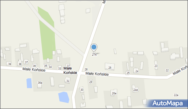 Małe Końskie, Małe Końskie, 27A, mapa Małe Końskie