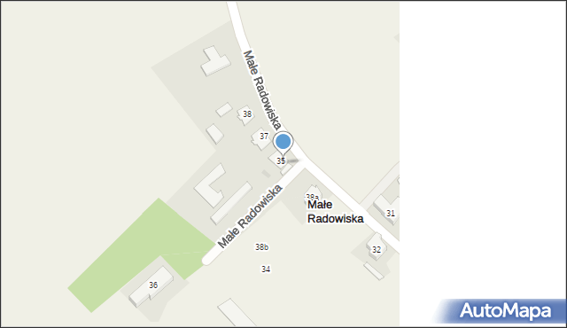 Małe Radowiska, Małe Radowiska, 35a, mapa Małe Radowiska