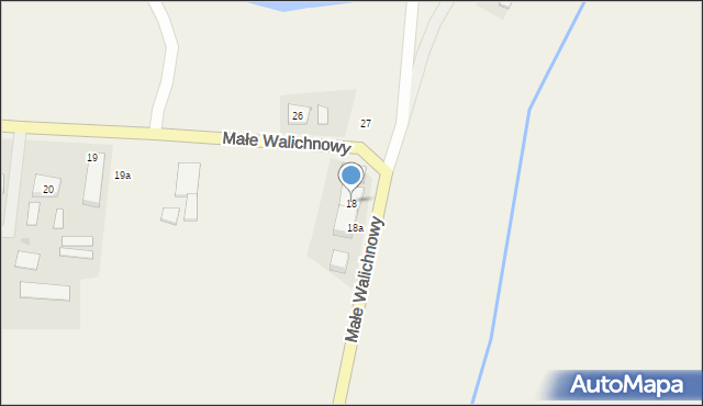 Małe Walichnowy, Małe Walichnowy, 18, mapa Małe Walichnowy