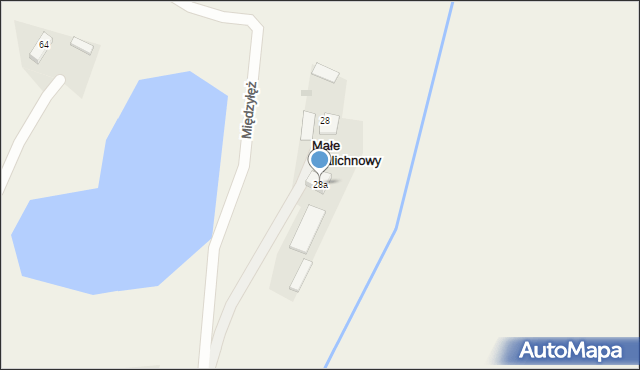 Małe Walichnowy, Małe Walichnowy, 28a, mapa Małe Walichnowy