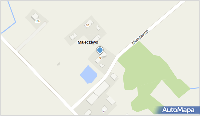 Maleczewo, Maleczewo, 9, mapa Maleczewo