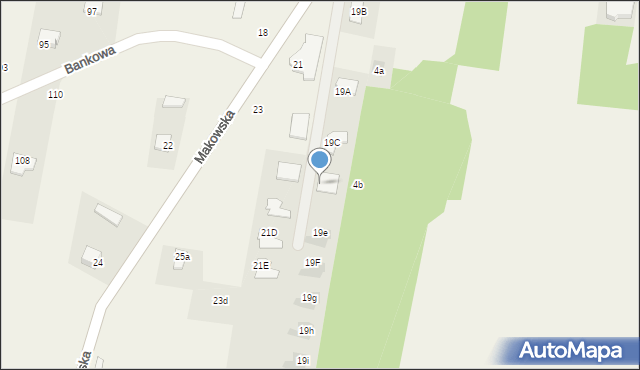 Małęczyn, Makowska, 19d, mapa Małęczyn