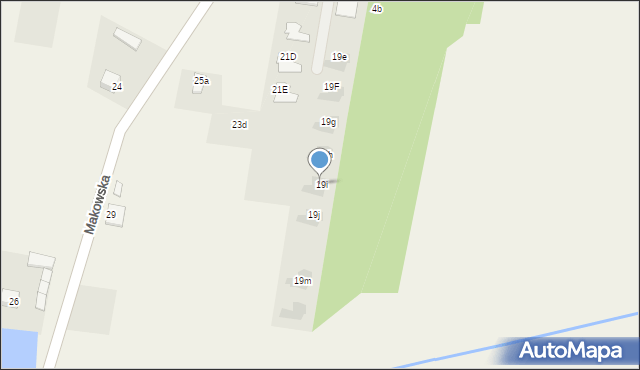 Małęczyn, Makowska, 19k, mapa Małęczyn