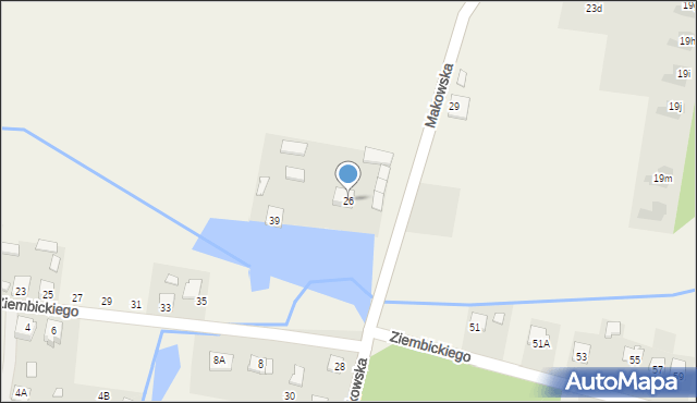 Małęczyn, Makowska, 26, mapa Małęczyn