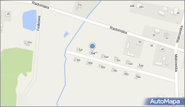 Małęczyn, Makowska, 54e, mapa Małęczyn