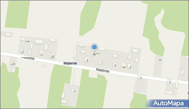 Malenie, Malenie, 8a, mapa Malenie