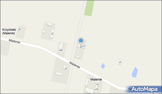 Malenie, Malenie, 13, mapa Malenie