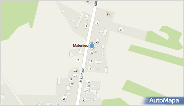 Maleniec, Maleniec, 12, mapa Maleniec