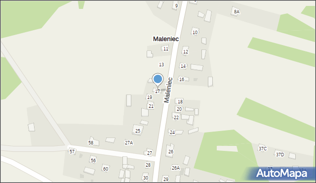 Maleniec, Maleniec, 17, mapa Maleniec