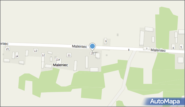 Maleniec, Maleniec, 10, mapa Maleniec