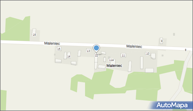 Maleniec, Maleniec, 12, mapa Maleniec