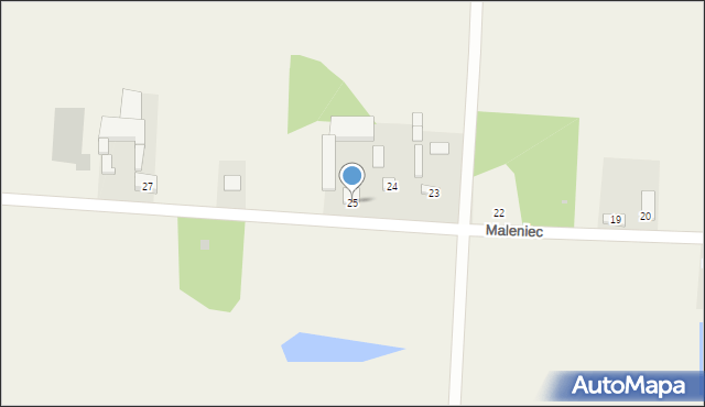 Maleniec, Maleniec, 25, mapa Maleniec