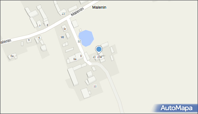 Malenin, Malenin, 10a, mapa Malenin