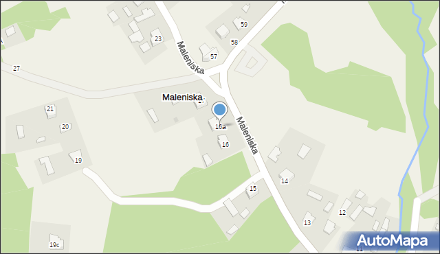 Maleniska, Maleniska, 16a, mapa Maleniska