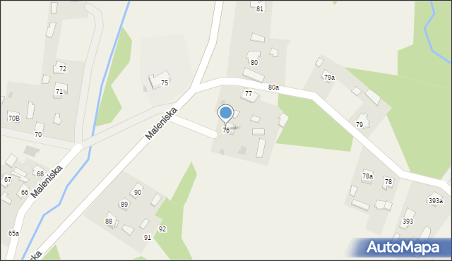 Maleniska, Maleniska, 76, mapa Maleniska