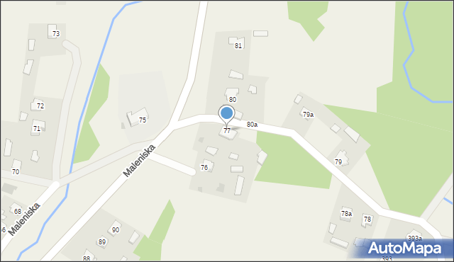 Maleniska, Maleniska, 77, mapa Maleniska