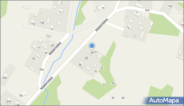 Maleniska, Maleniska, 90, mapa Maleniska
