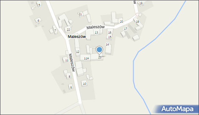 Maleszów, Maleszów, 23, mapa Maleszów