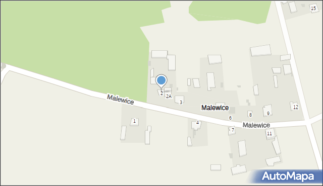 Malewice, Malewice, 2, mapa Malewice