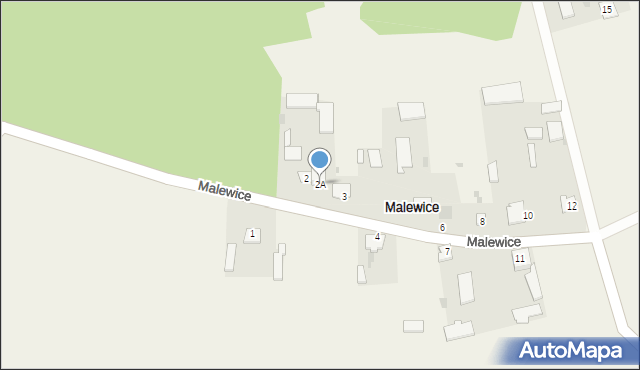 Malewice, Malewice, 2A, mapa Malewice