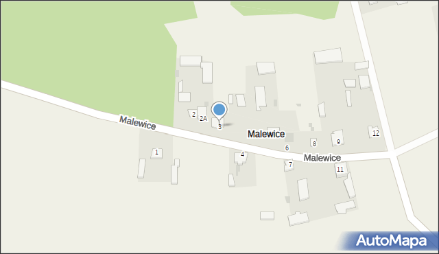 Malewice, Malewice, 3, mapa Malewice