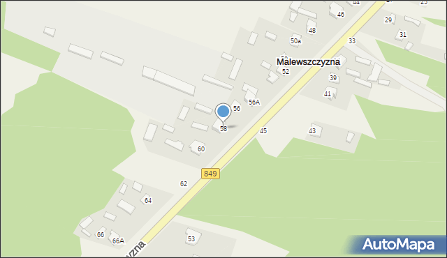 Malewszczyzna, Malewszczyzna, 58, mapa Malewszczyzna