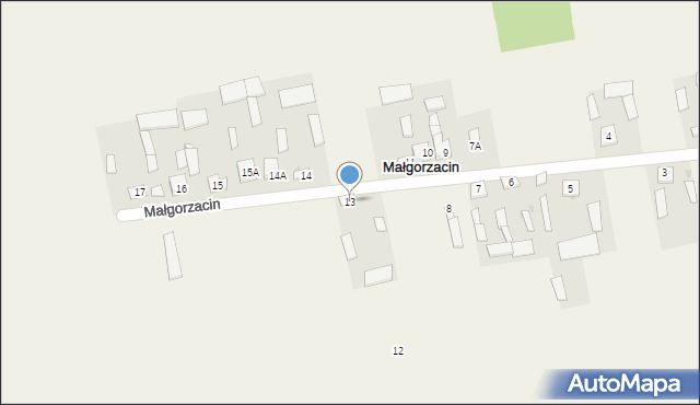 Małgorzacin, Małgorzacin, 13, mapa Małgorzacin