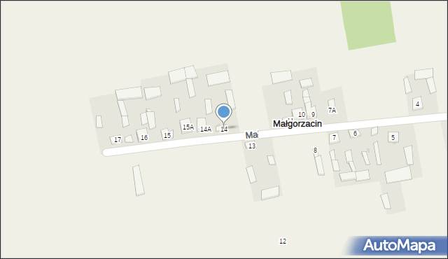 Małgorzacin, Małgorzacin, 14, mapa Małgorzacin
