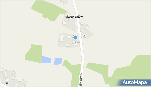 Małgorzatów, Małgorzatów, 14, mapa Małgorzatów