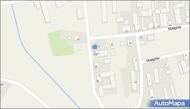 Małgów, Małgów, 33a, mapa Małgów