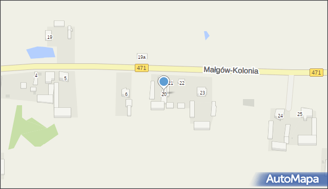 Małgów-Kolonia, Małgów-Kolonia, 20, mapa Małgów-Kolonia