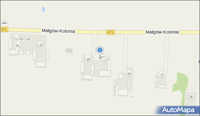 Małgów-Kolonia, Małgów-Kolonia, 25, mapa Małgów-Kolonia