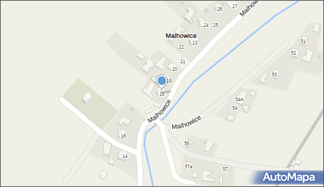Malhowice, Malhowice, 18, mapa Malhowice