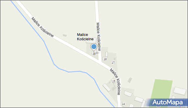 Malice Kościelne, Malice Kościelne, 19, mapa Malice Kościelne