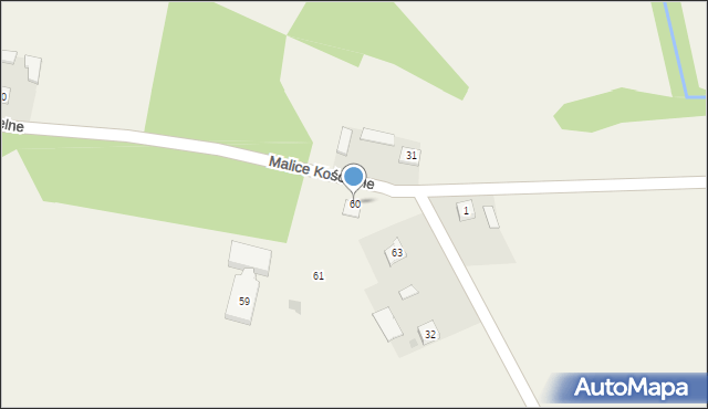 Malice Kościelne, Malice Kościelne, 60, mapa Malice Kościelne
