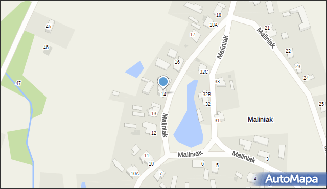 Maliniak, Maliniak, 14, mapa Maliniak