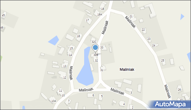 Maliniak, Maliniak, 32B, mapa Maliniak