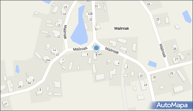 Maliniak, Maliniak, 5, mapa Maliniak