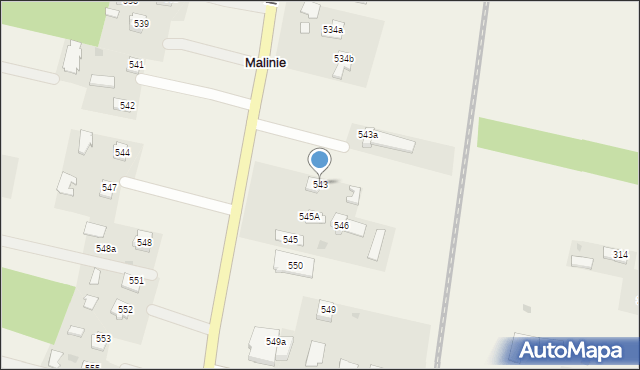 Malinie, Malinie, 543, mapa Malinie