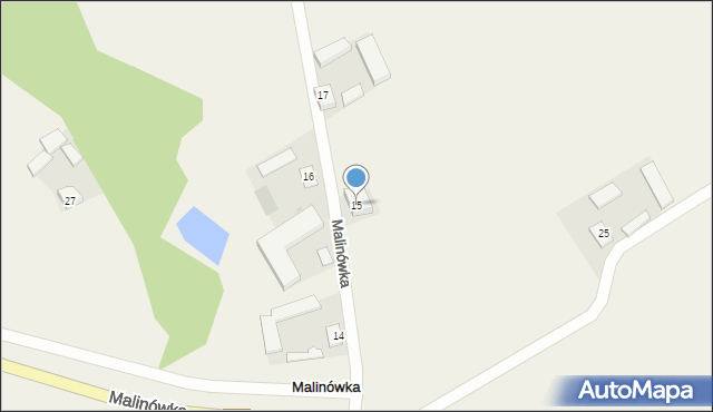 Malinówka, Malinówka, 15, mapa Malinówka