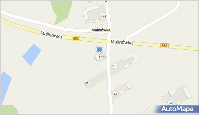 Malinówka, Malinówka, 8, mapa Malinówka